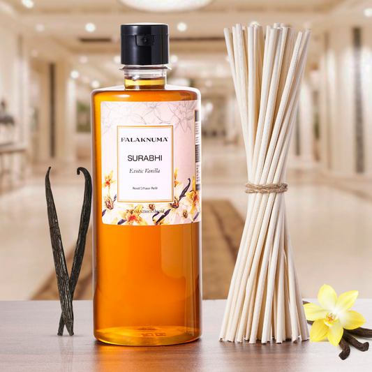 Surabhi Exotic Vanilla Refill Pack (with 30 Reed Sticks) 500ml