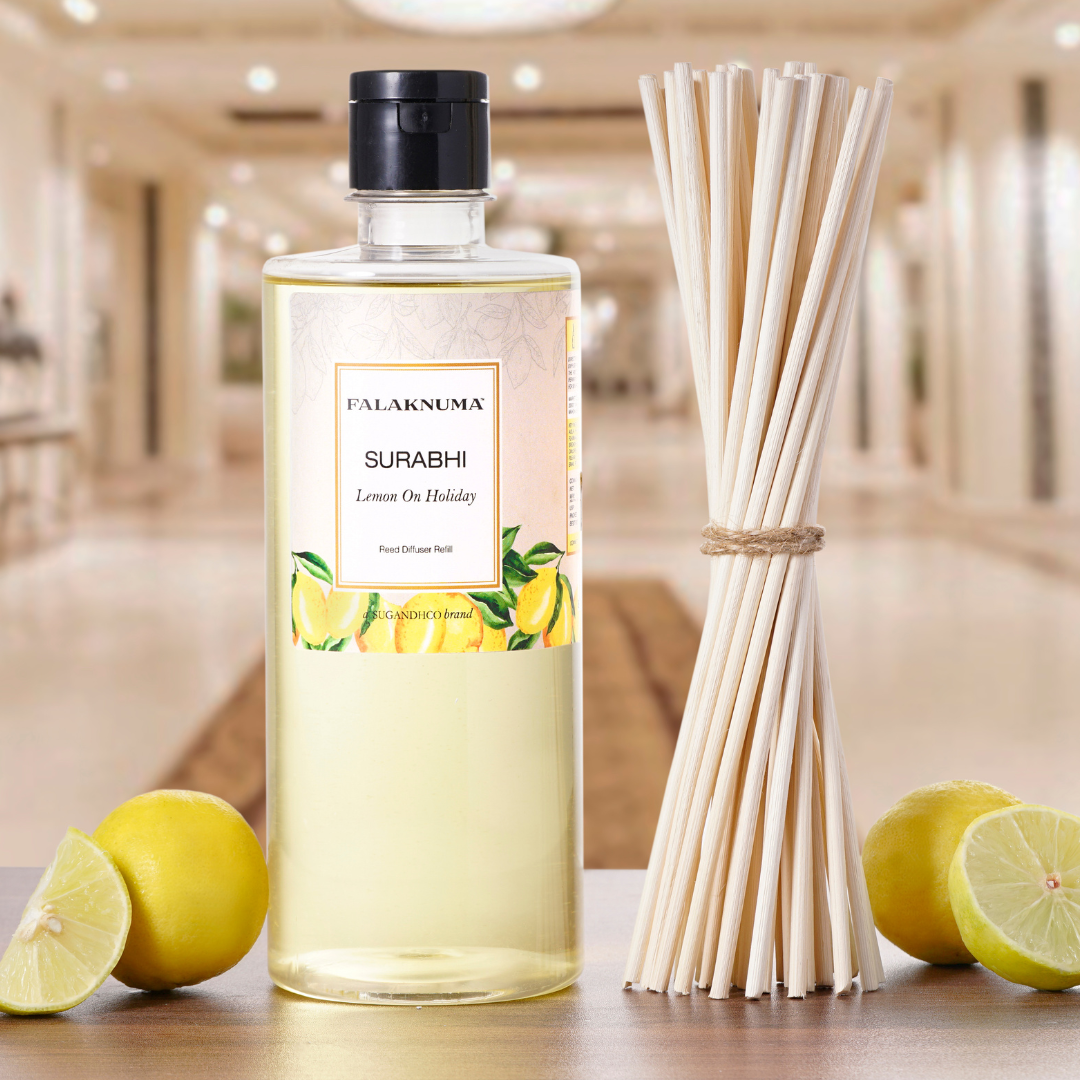 Surabhi Lemon on Holiday Refill Pack (with 30 Reed Sticks) 500ml