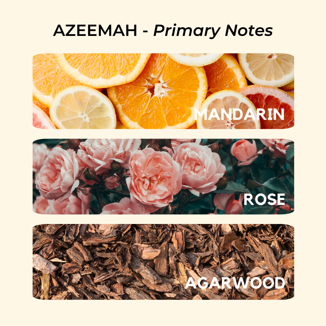 Azeemah | White Oudh, Rose, Sandal | Attar 10ml