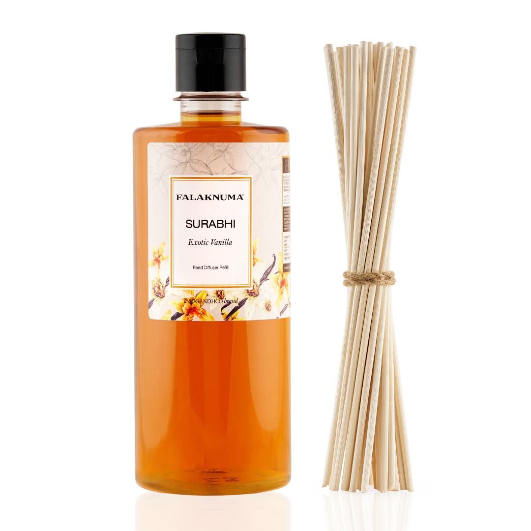 Surabhi Exotic Vanilla Refill Pack (with 30 Reed Sticks) 500ml