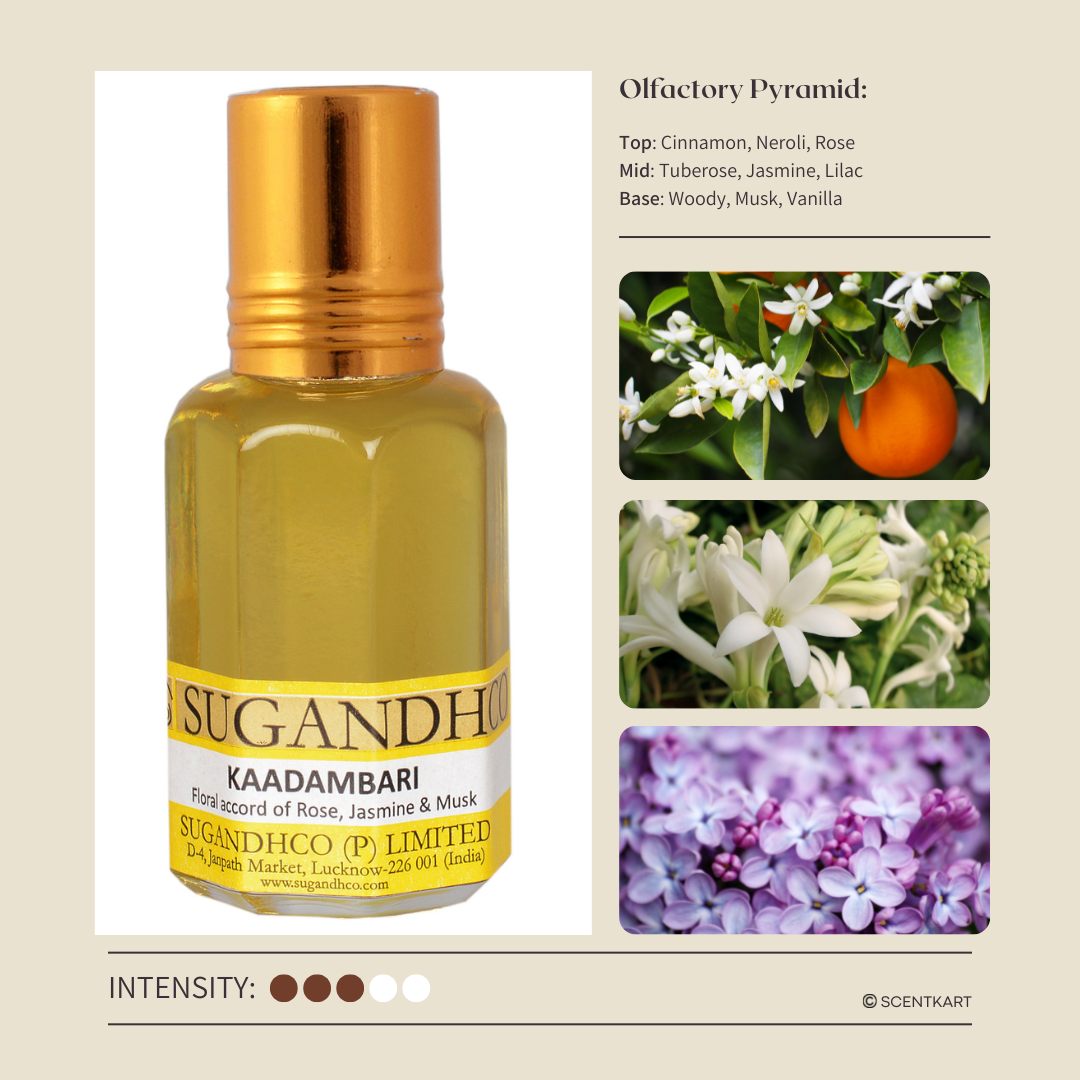 Kaadambari | Powdery, Lilac, Jasmine | Attar 10ml