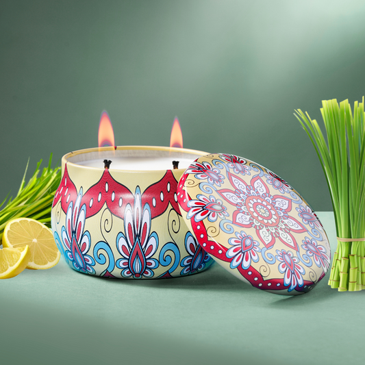 Refreshing Lemongrass Aroma Candle Tin Pack 120g