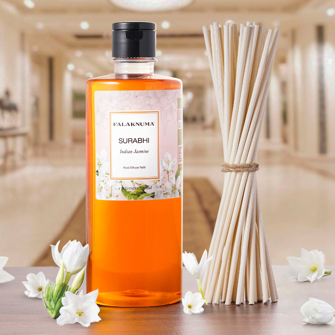 Surabhi Indian Jasmine Refill Pack (with 30 Reed Sticks) - 500ml