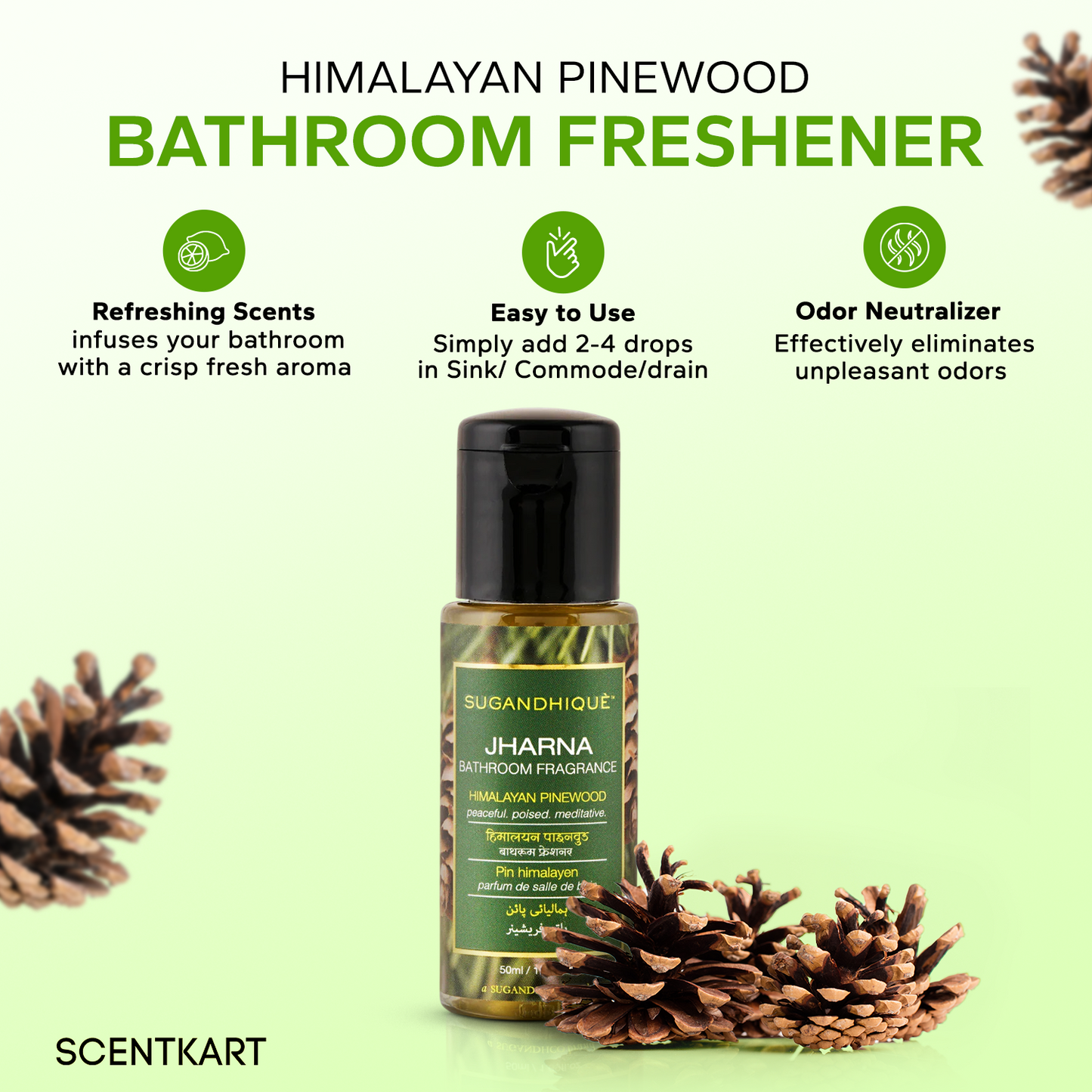 Jharna Himalayan Pinewood - Bathroom Freshener 50ml