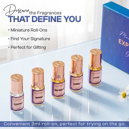 Masculine Attars Experience Kit (5x3ml Attar Miniatures) 15ml