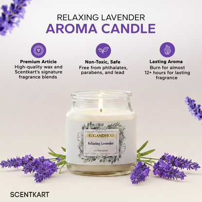 Relaxing Lavender Aroma Candle 90g