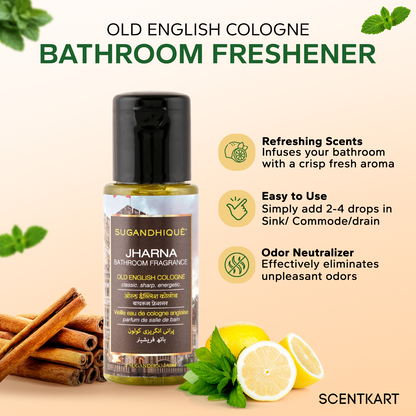 Jharna Old English Cologne - Bathroom Freshener 50ml