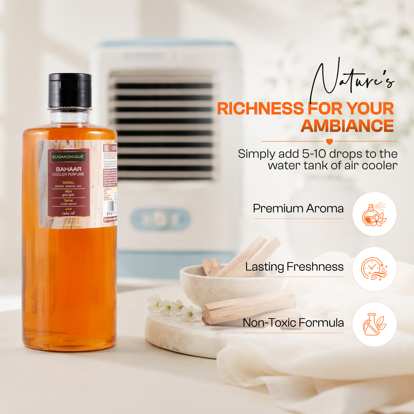 Bahaar Sandal Cooler Perfume 500ml