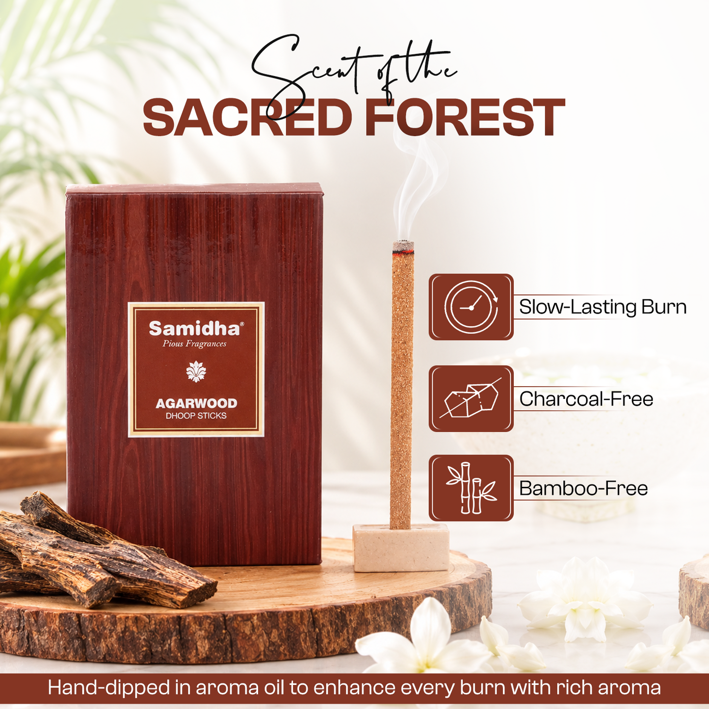 Samidha Agarwood Dhoop Sticks - 25N sticks