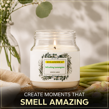 Refreshing Lemongrass Aroma Candle 90g