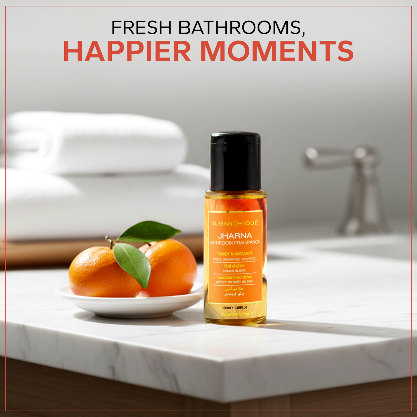 Jharna Tangy Mandarin - Bathroom Freshener 50ml