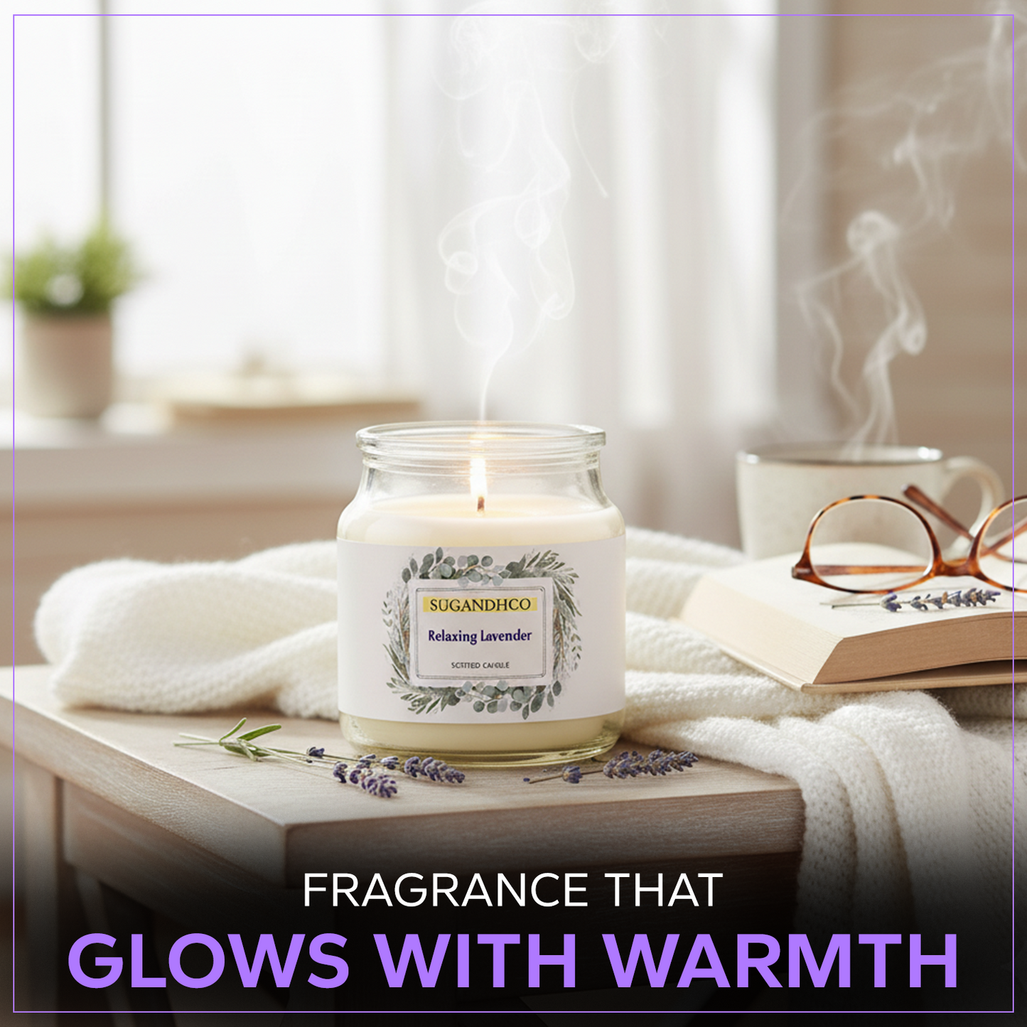Relaxing Lavender Aroma Candle 90g
