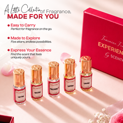 Feminine Attars Experience Kit (5x3ml Attar Miniatures) 15ml