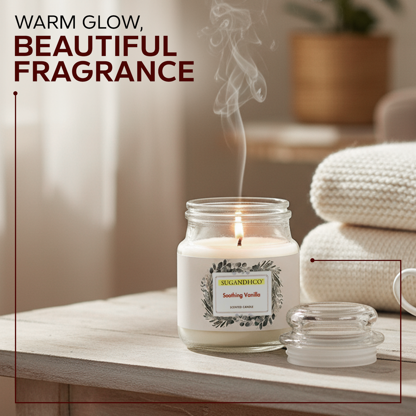Soothing Vanilla Aroma Candle 90g