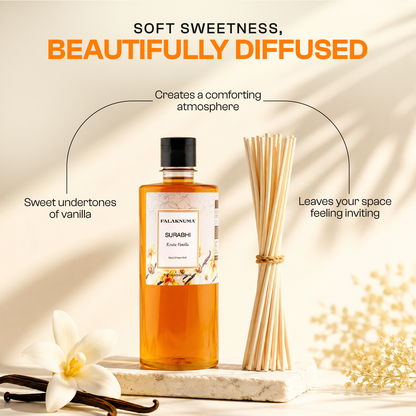 Surabhi Exotic Vanilla Refill Pack (with 30 Reed Sticks) 500ml
