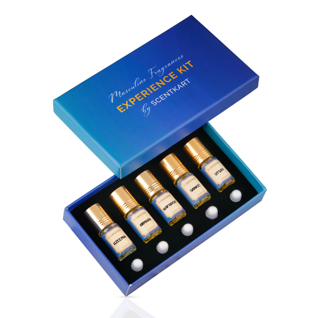 Masculine Attars Experience Kit (5x3ml Attar Miniatures) 15ml
