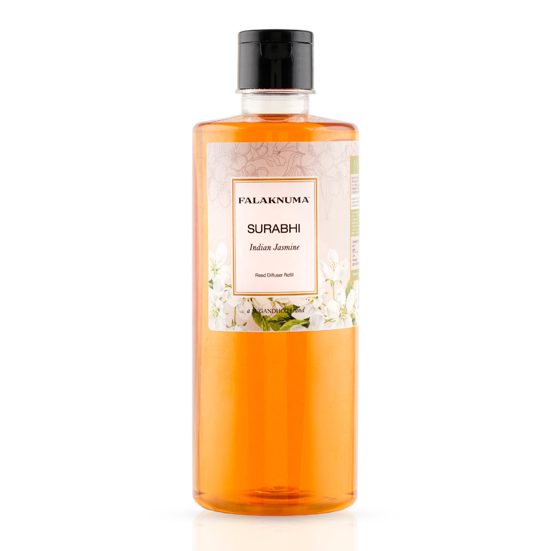 Surabhi Indian Jasmine Refill Pack (with 30 Reed Sticks) - 500ml