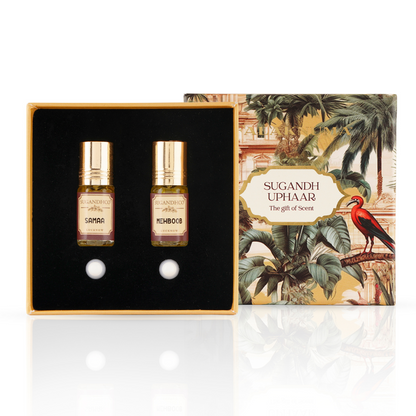 Sugandh Uphaar 2x3ml Miniature Attar - Gift Box 6ml (Set of 10 boxes)