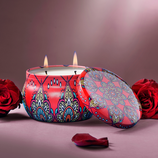 Desi Gulab Aroma Candle Tin Pack 120g