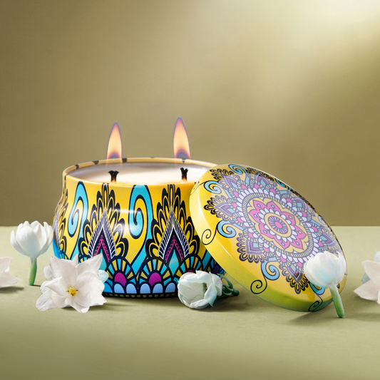 Garland of Jasmine Aroma Candle Tin Pack 120g