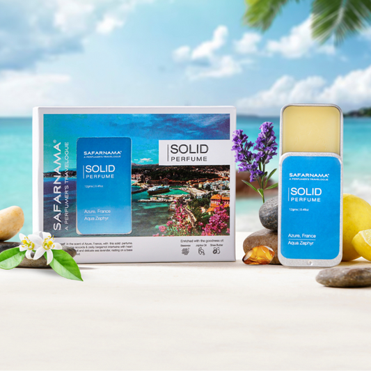 Safarnama - Azure, France | Aqua Zephyr Solid Perfume 12g