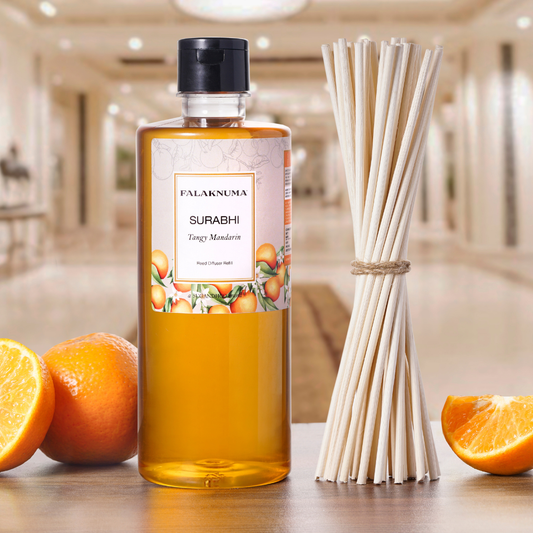 Surabhi Tangy Mandarin Refill Pack (with 30 Reed Sticks) - 500ml