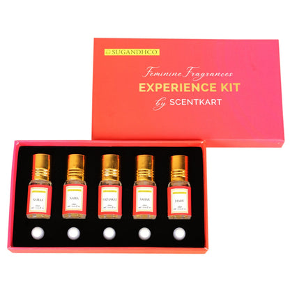 Feminine Attars Experience Kit (5x3ml Attar Miniatures) 15ml