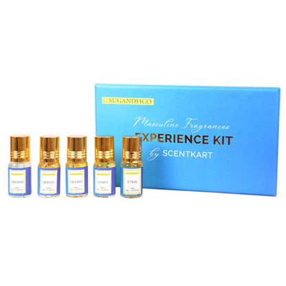 Masculine Attars Experience Kit (5x3ml Attar Miniatures) 15ml