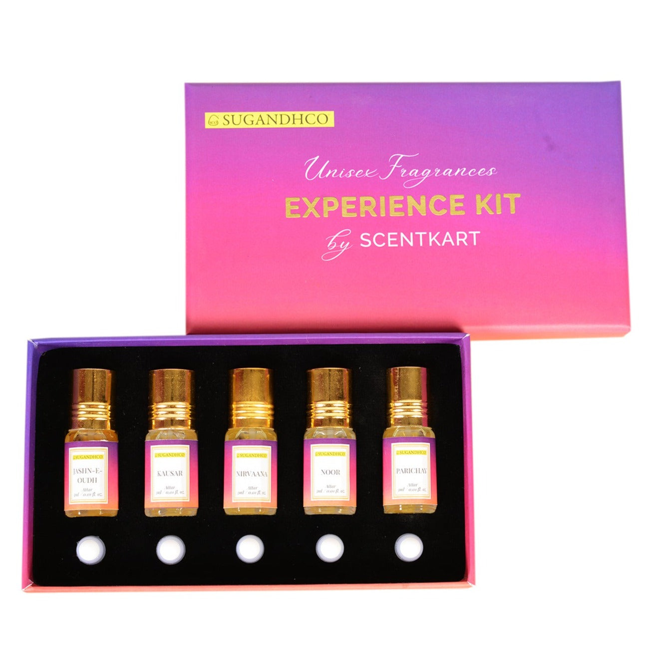 Unisex Attars Experience Kit (5x3ml Attar Miniatures) 15ml