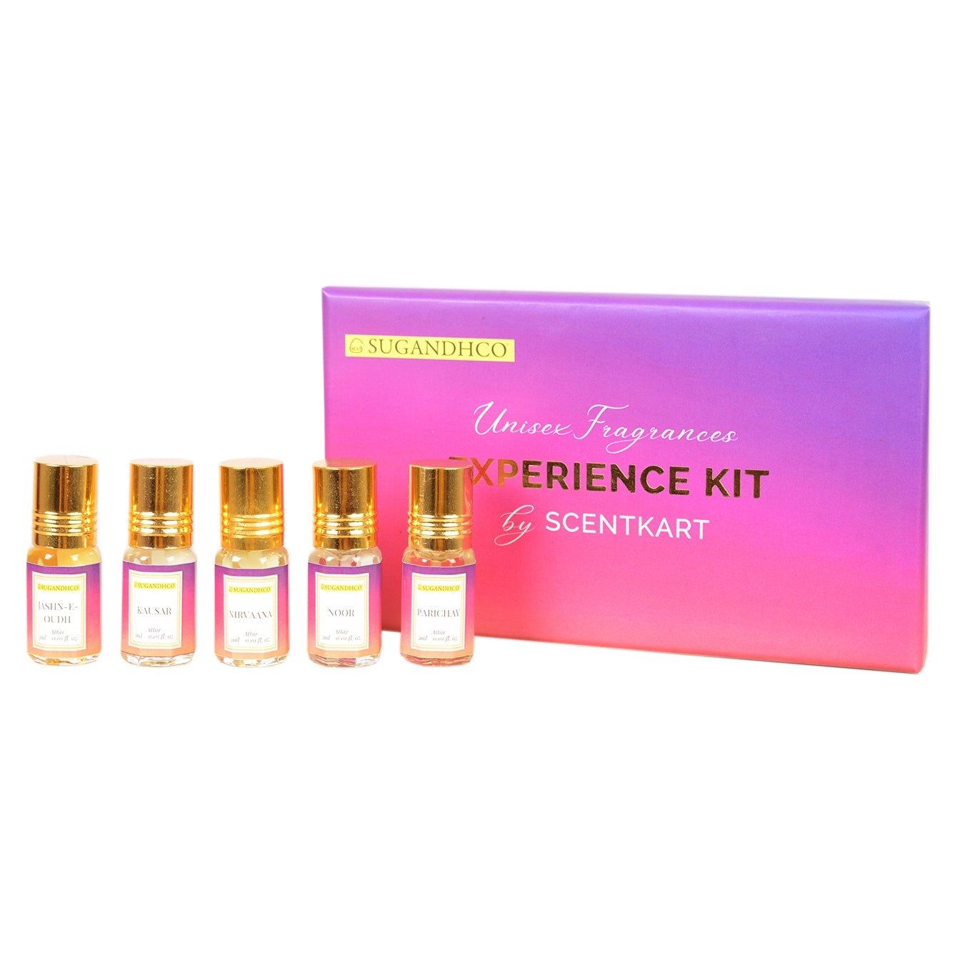 Unisex Attars Experience Kit (5x3ml Attar Miniatures) 15ml